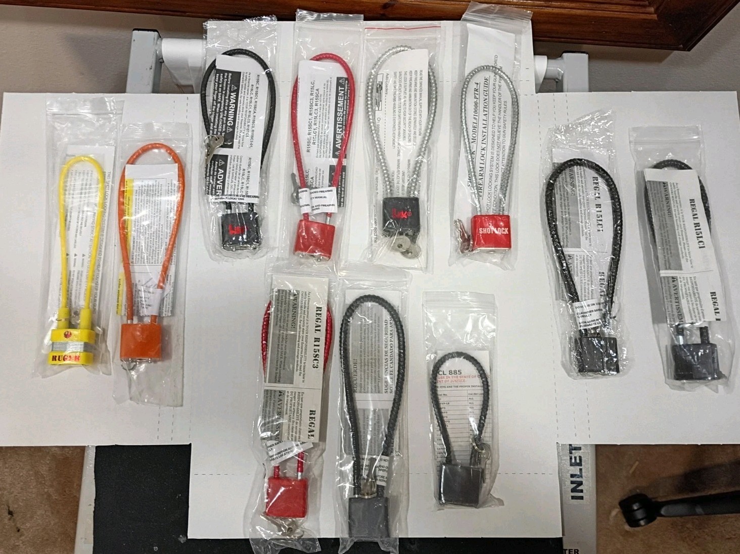 Lot Of 11 Various Gun Locks Firearm Locks/ Lockout Tag Out New