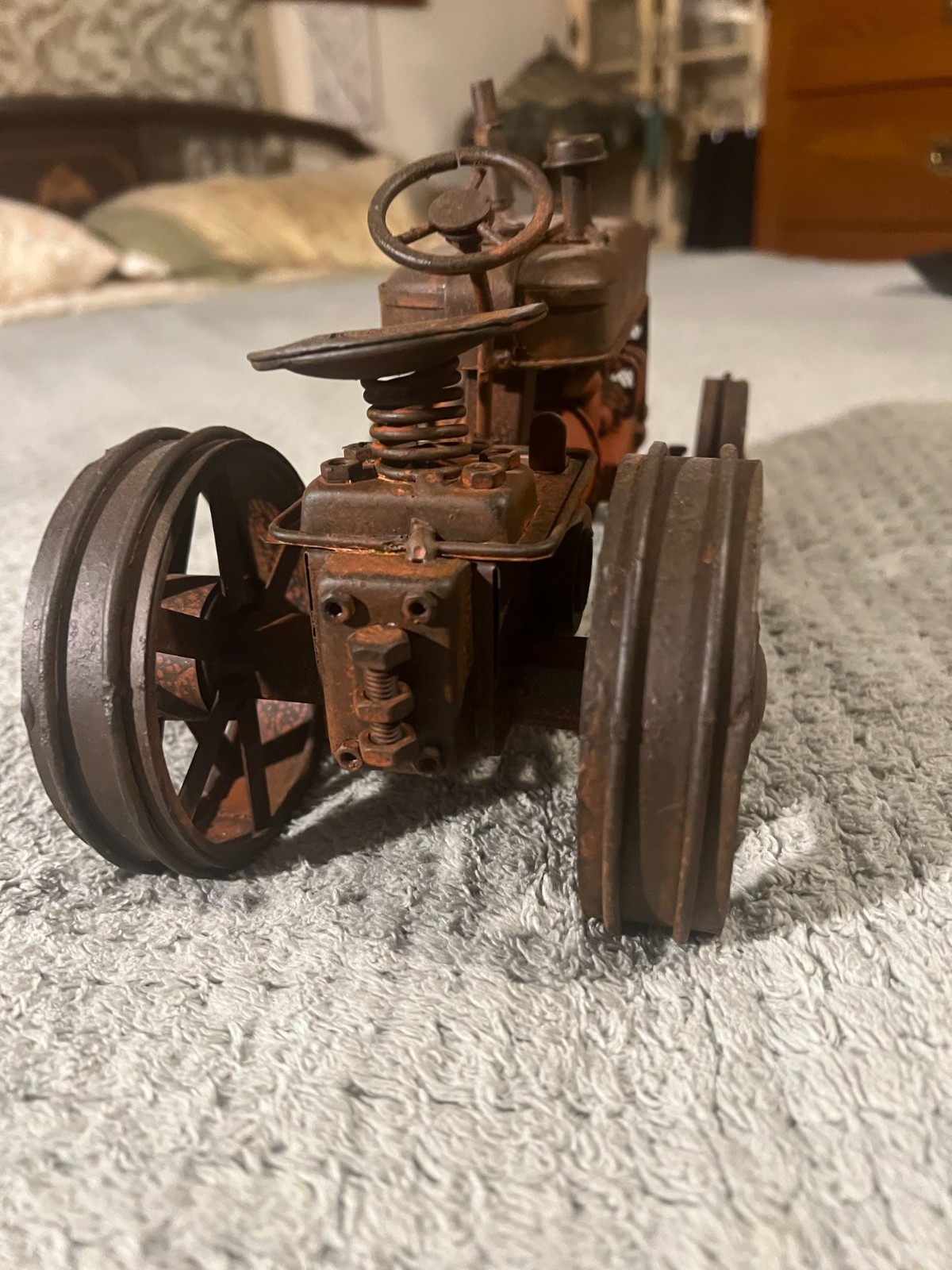 RUSTIC LARGE STATIC DISPLAY TRACTOR