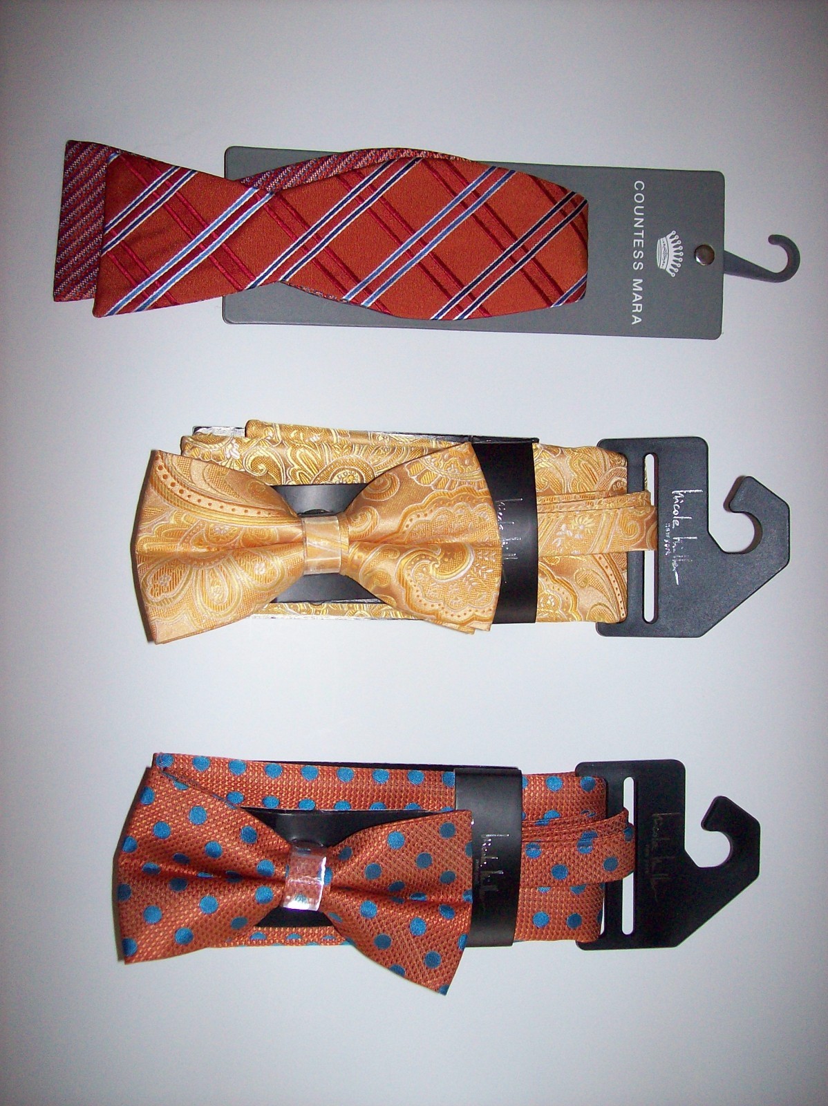 Countess Mara Bowtie Nicole Miller Bow Tie Pocket Sq Mens Select Brand Color New