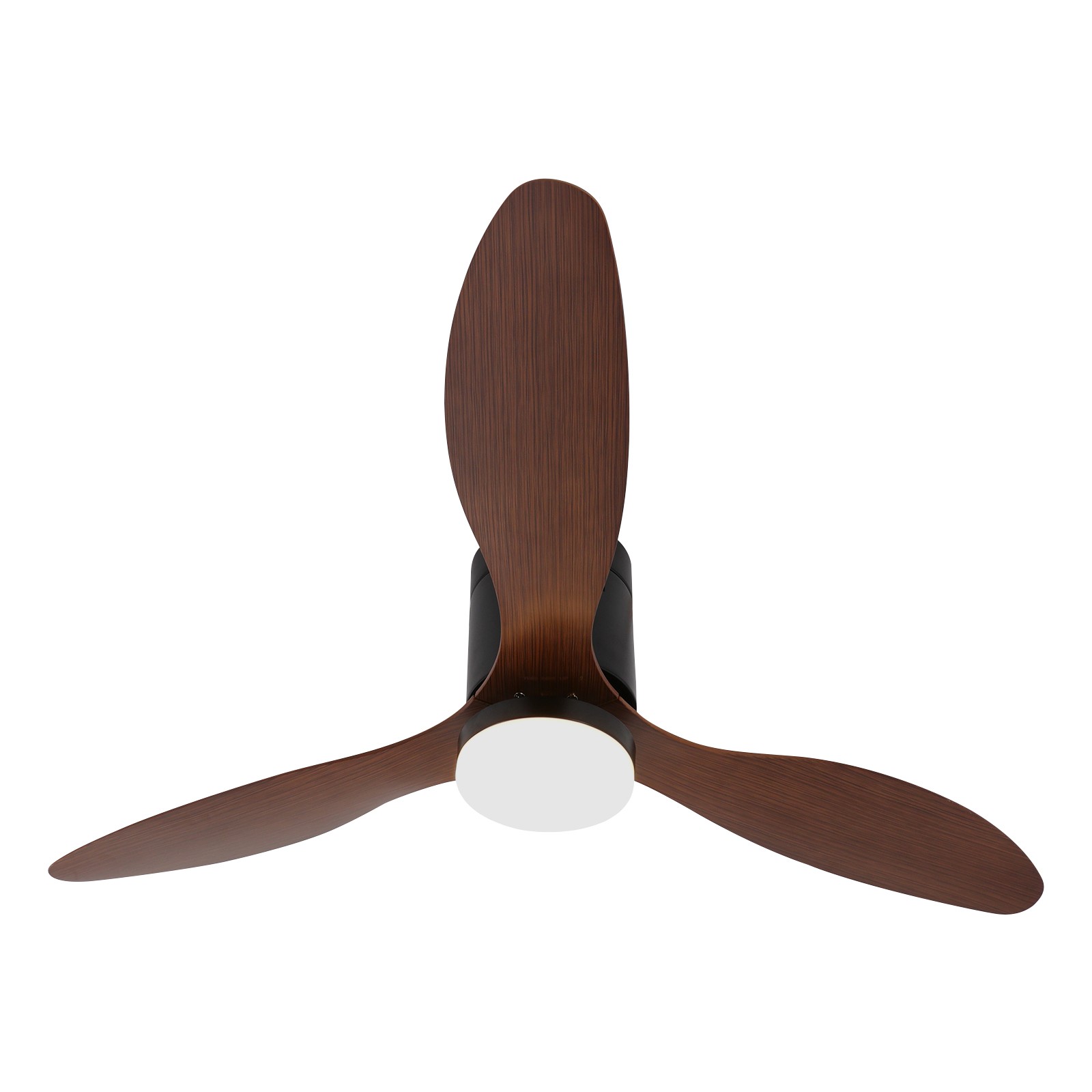 Wood Ceiling Fan with Light & Remote Quiet Reversible Flush Mount LED Fan Light