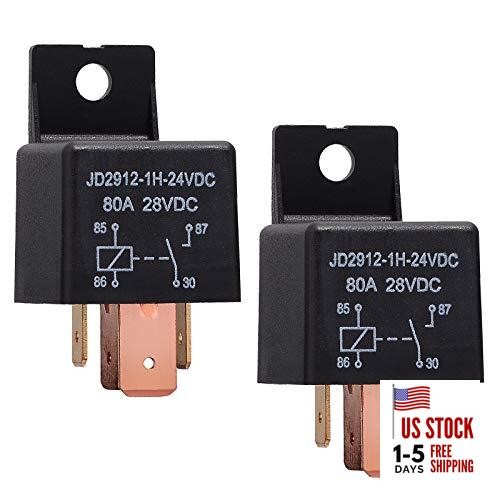 4-Pin Car Relay 24V 80A Relay On/Off Normally Open Car Truck Boat SPST Relays