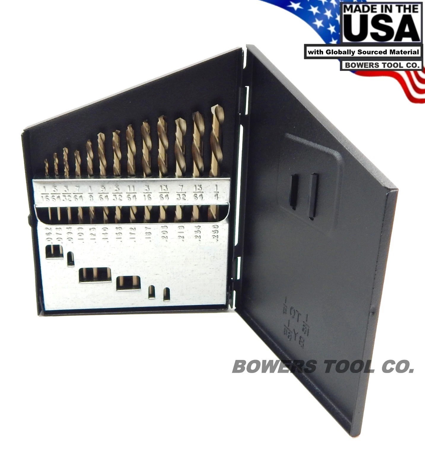 Norseman 13pc Left Hand M7 Drill Bit Set 1/16-1/4 Stud Extractor USA MADE LF-13