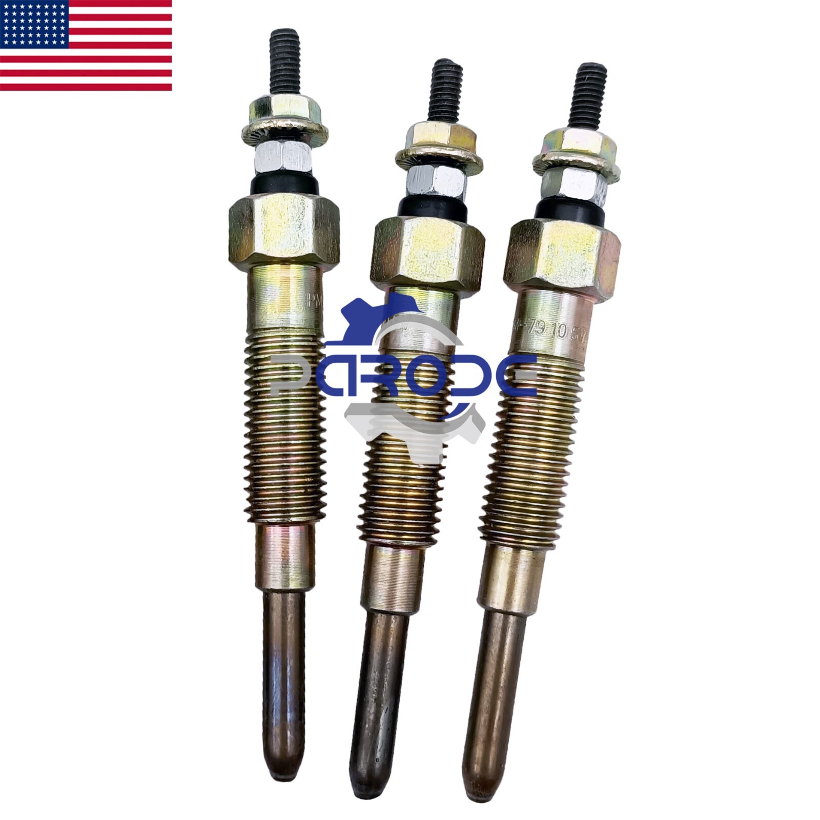 3 x Glow Plug 30666-57301 for Mitsubishi K2B K2C K3A K3B K3C K3D K3E K3F K3H K3M