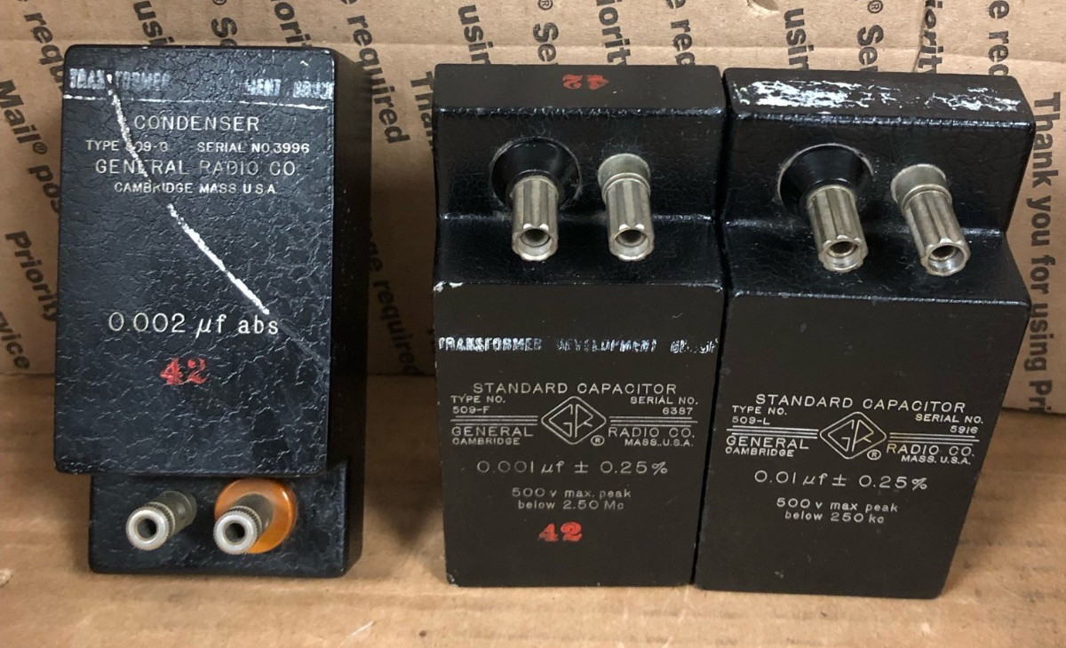 PARTS! General Radio (2) Standard Capacitor & (1) Condenser (UNTESTED)