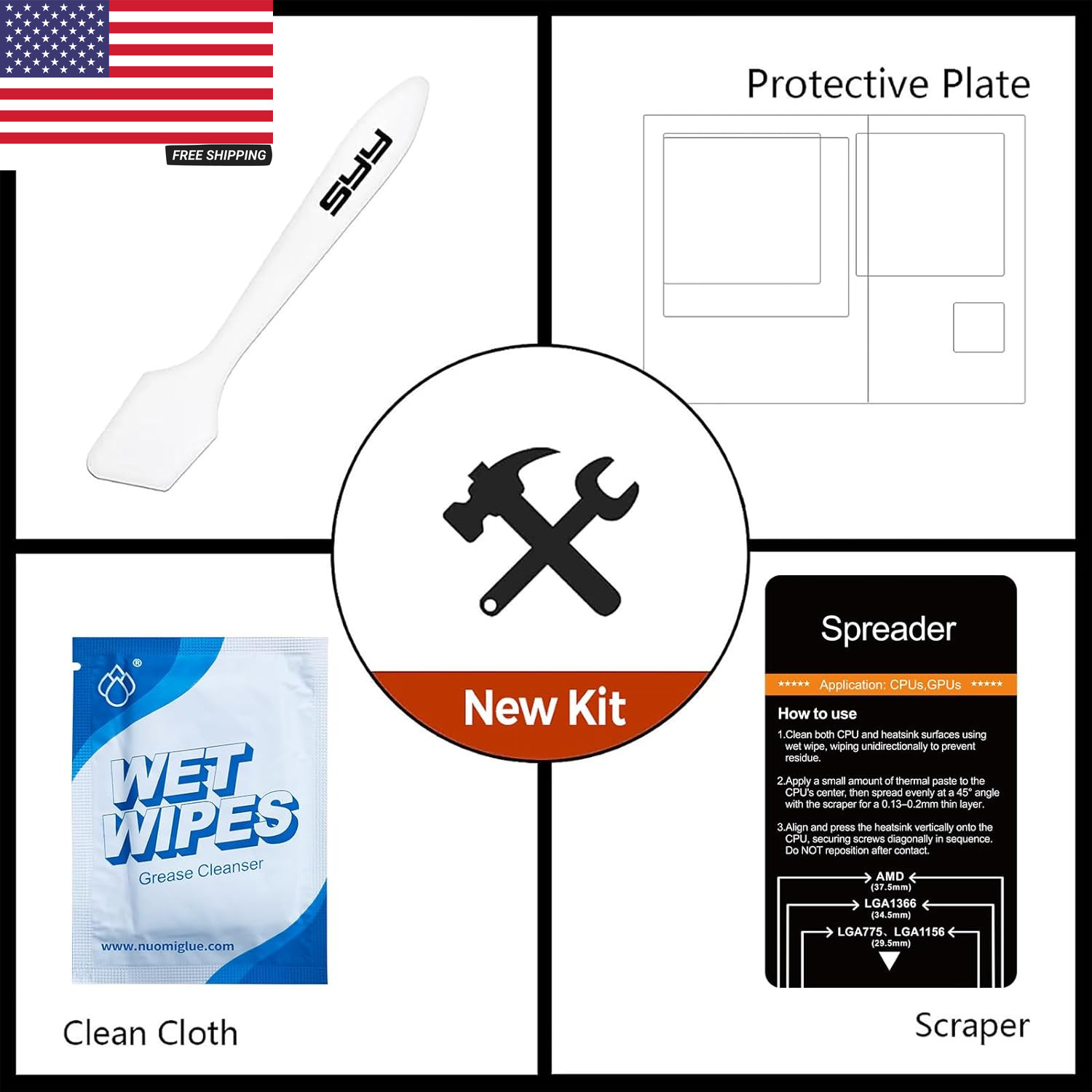 Thermal Paste with Tool Kit, 80 Grams CPU Paste Thermal Compound Paste Heatsink