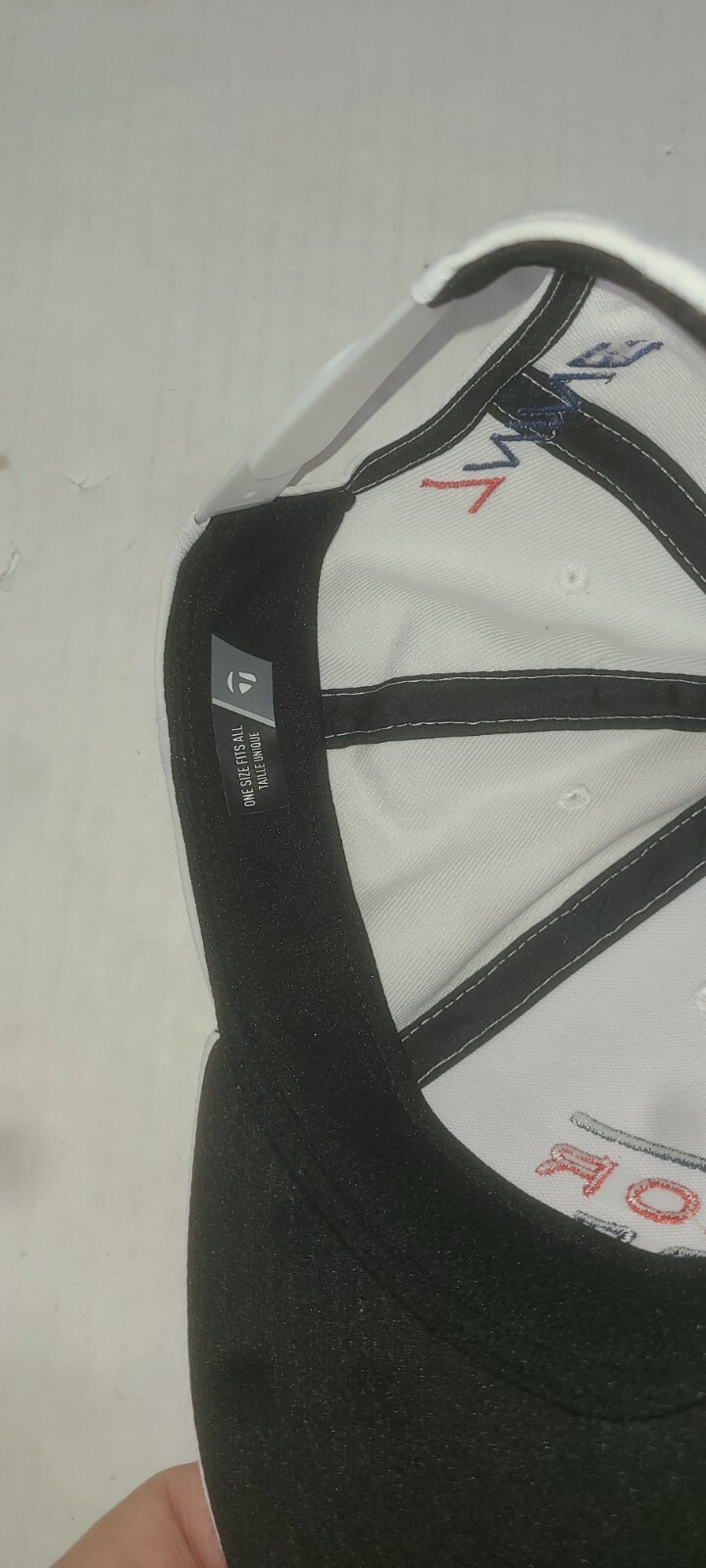 Taylor Made w 7 9 On Back Hit Adjustable Snapback Golf Hat White