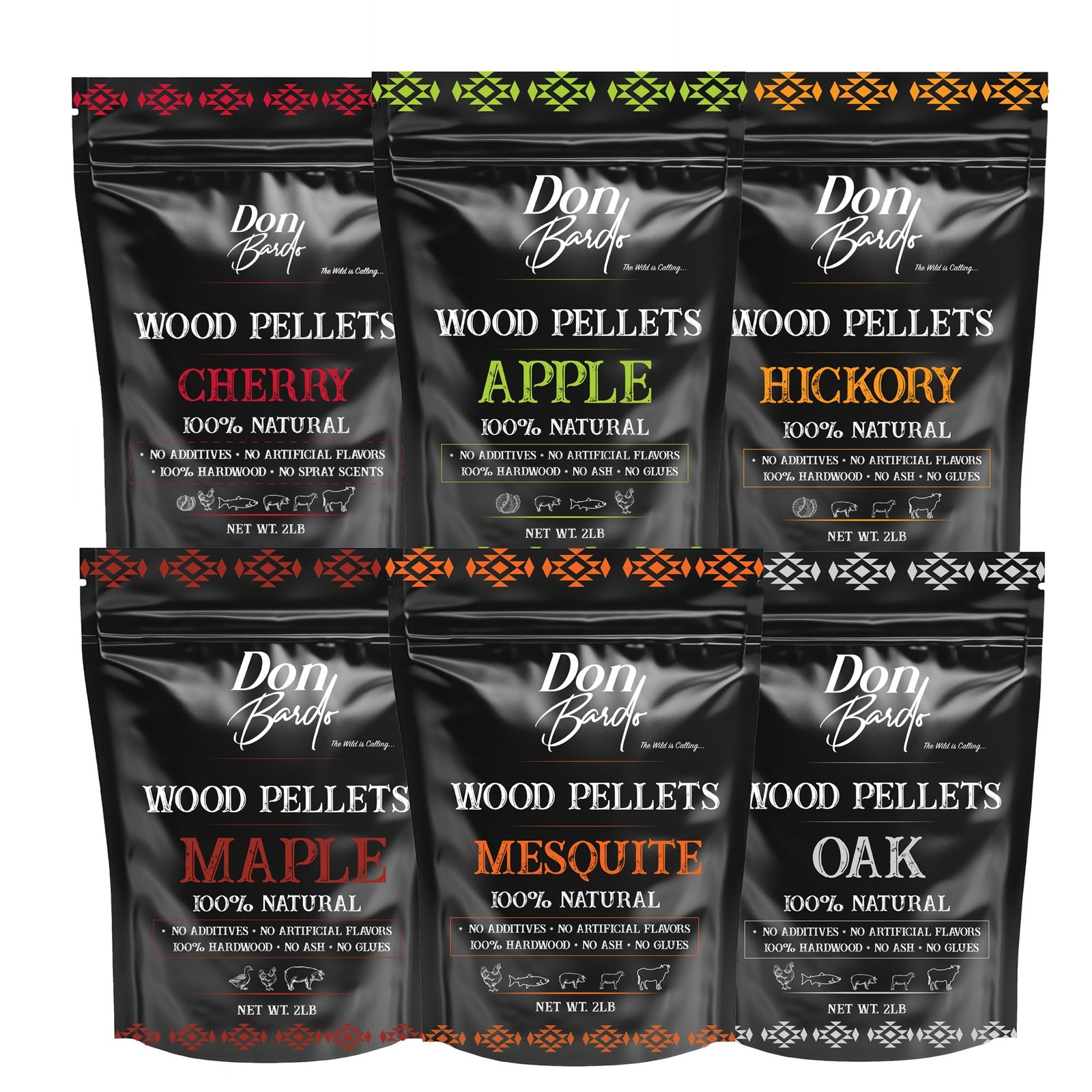 - 100% All Natural Wood Pellets, Bundle with 6 Different Flavors, Intended fo...