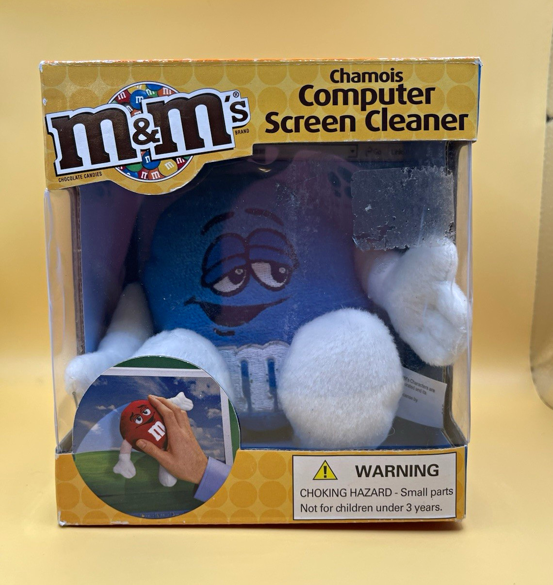 Vintage M&M’s Blue Character Chamois Computer Screen Cleaner 2008 New in Box