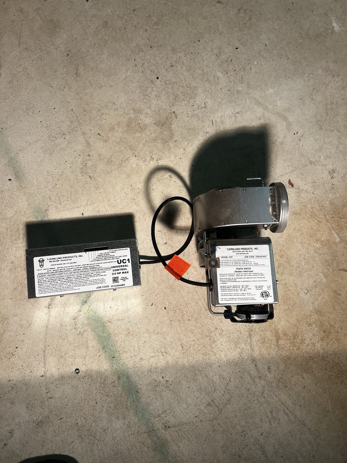 Tjernlund HS1 Power Venter + UC1 Universal Control (3/4 HP Max)