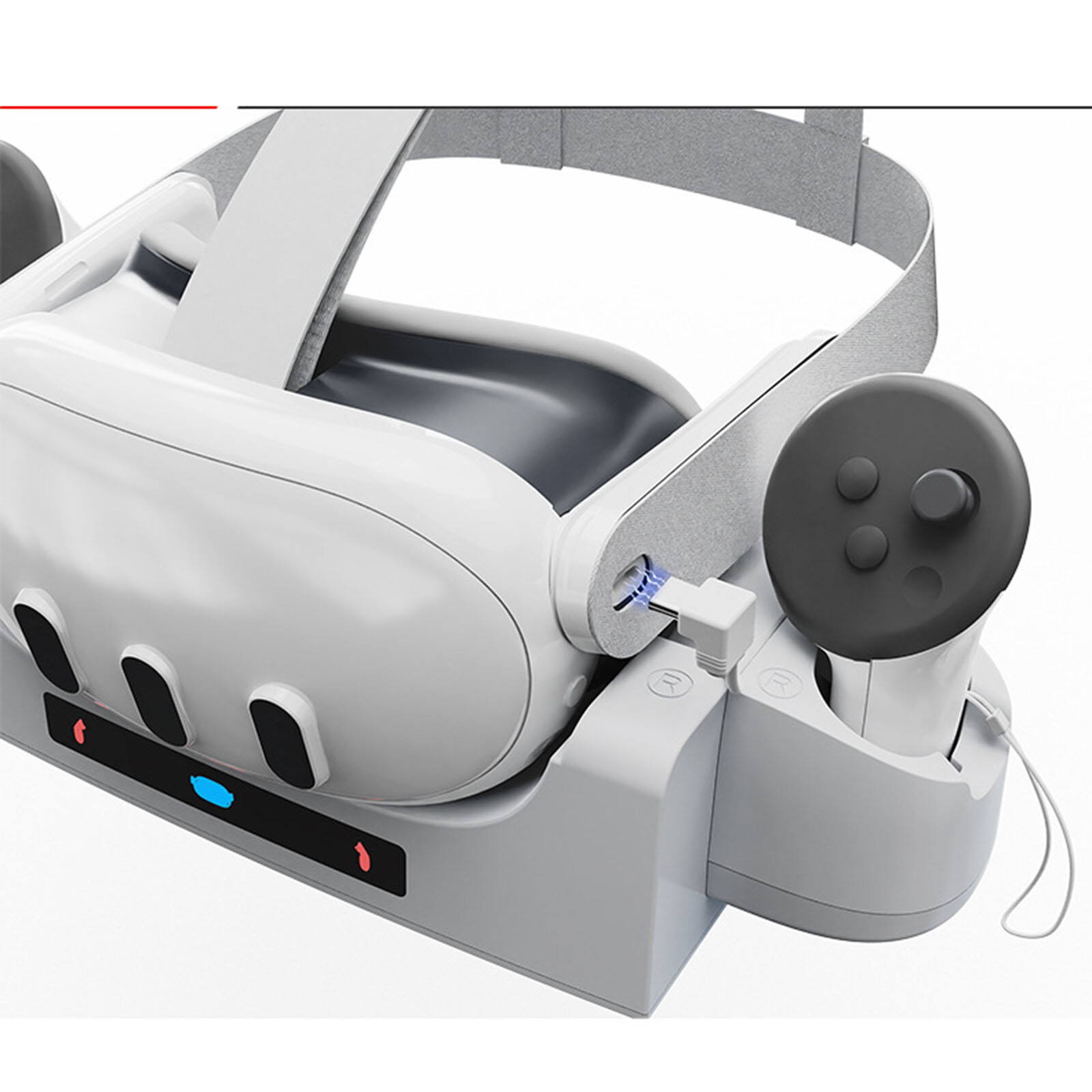 For Quest 3 VR Headset Controller Glasses Charging Dock Wall Mount Charger Stand