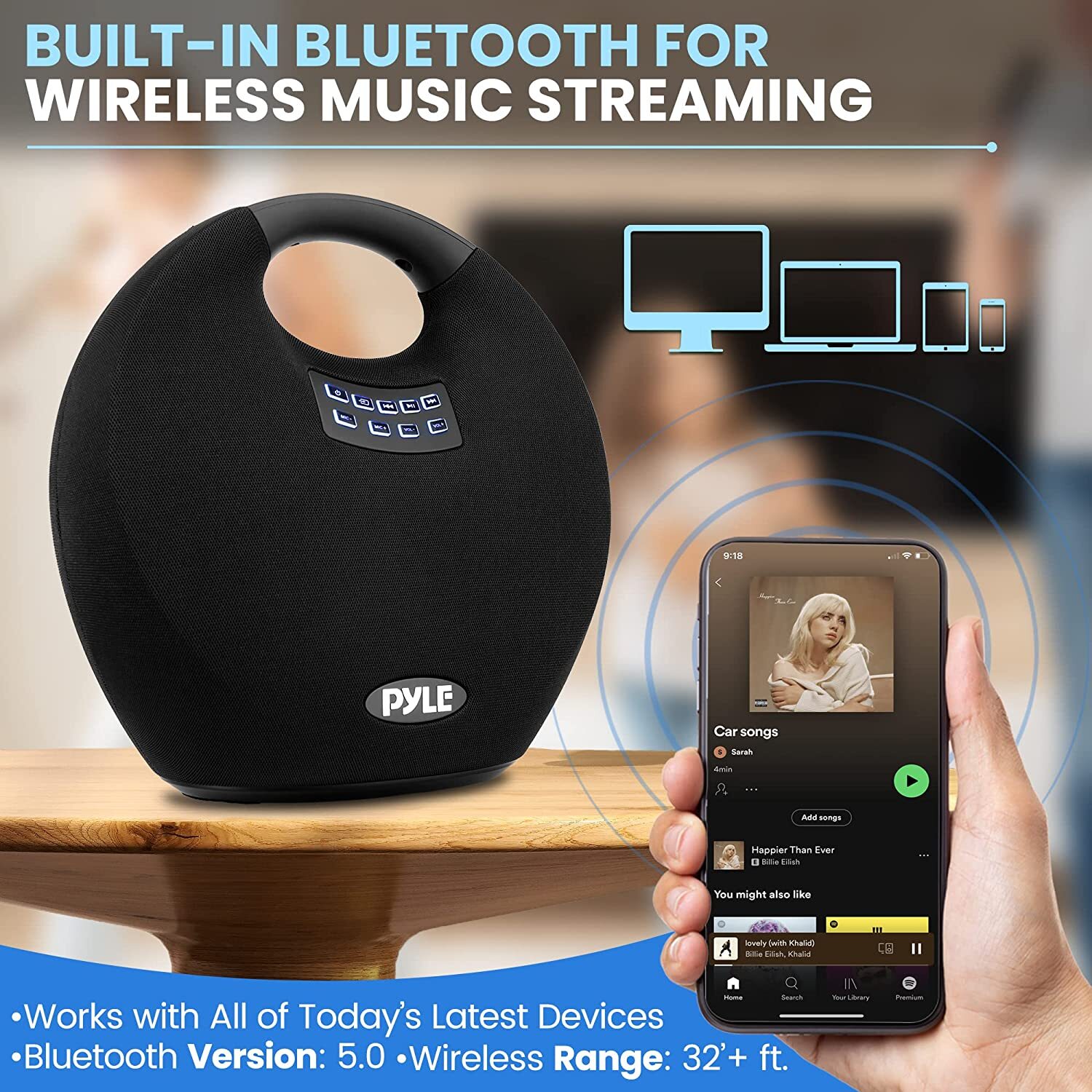 PyleHome PNX6WPBK Portable Speaker