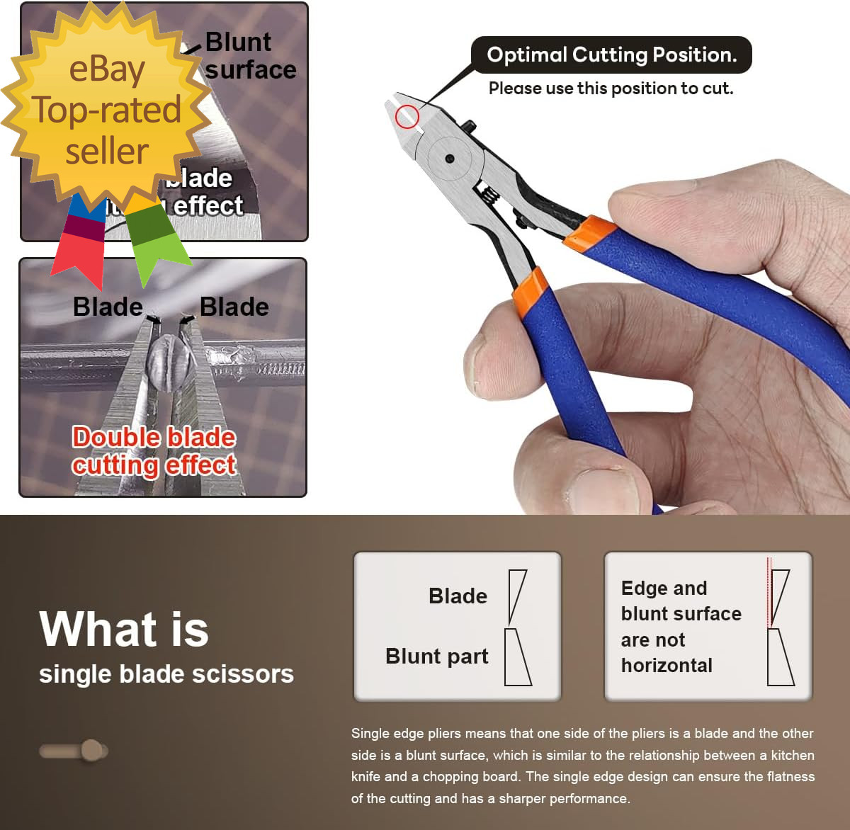 Model Nipper Sprue Cutter with Ultra-Thin Single-Blade and Stiff Spring Hobby