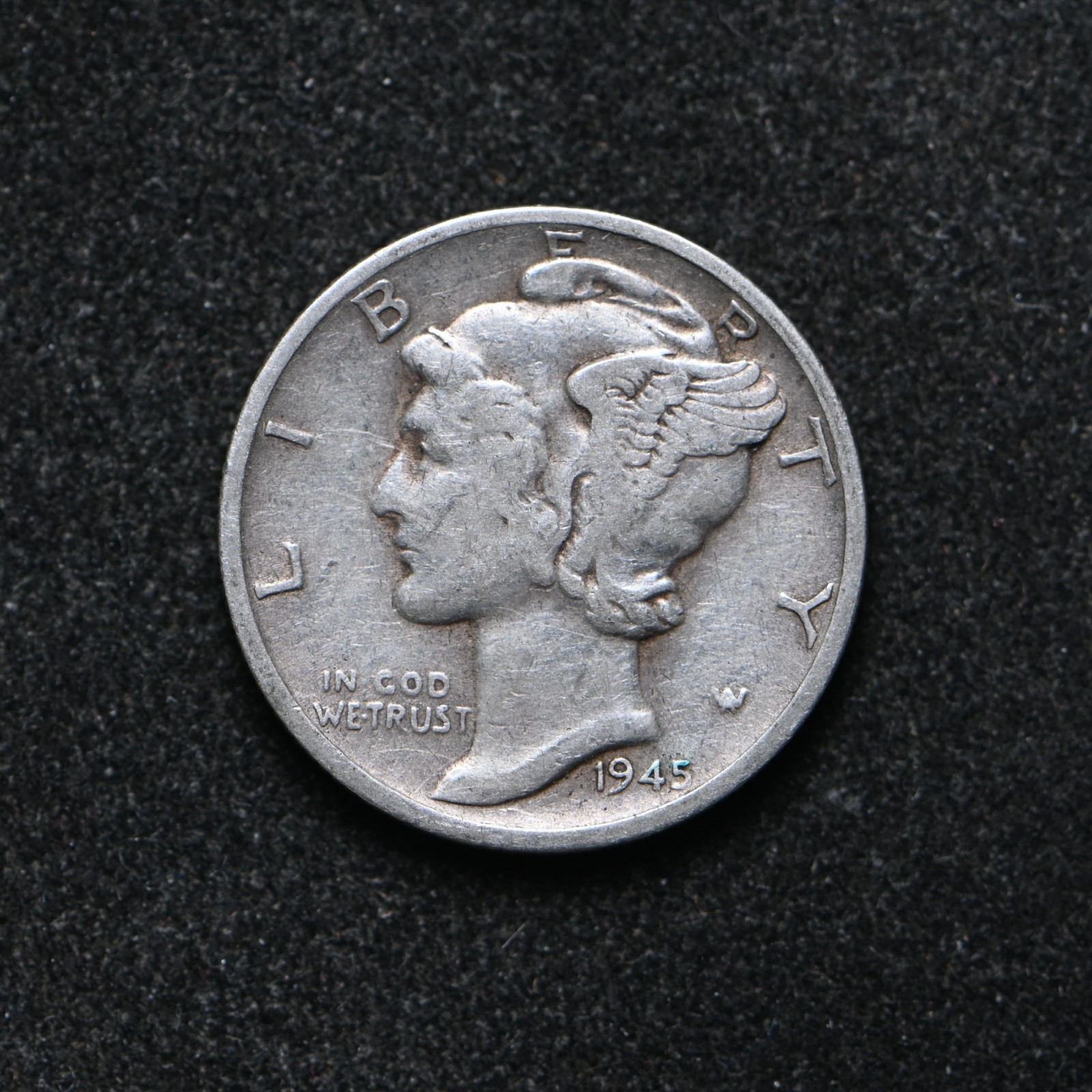 1945-S Mercury Silver Dime Micro S (bb19145)