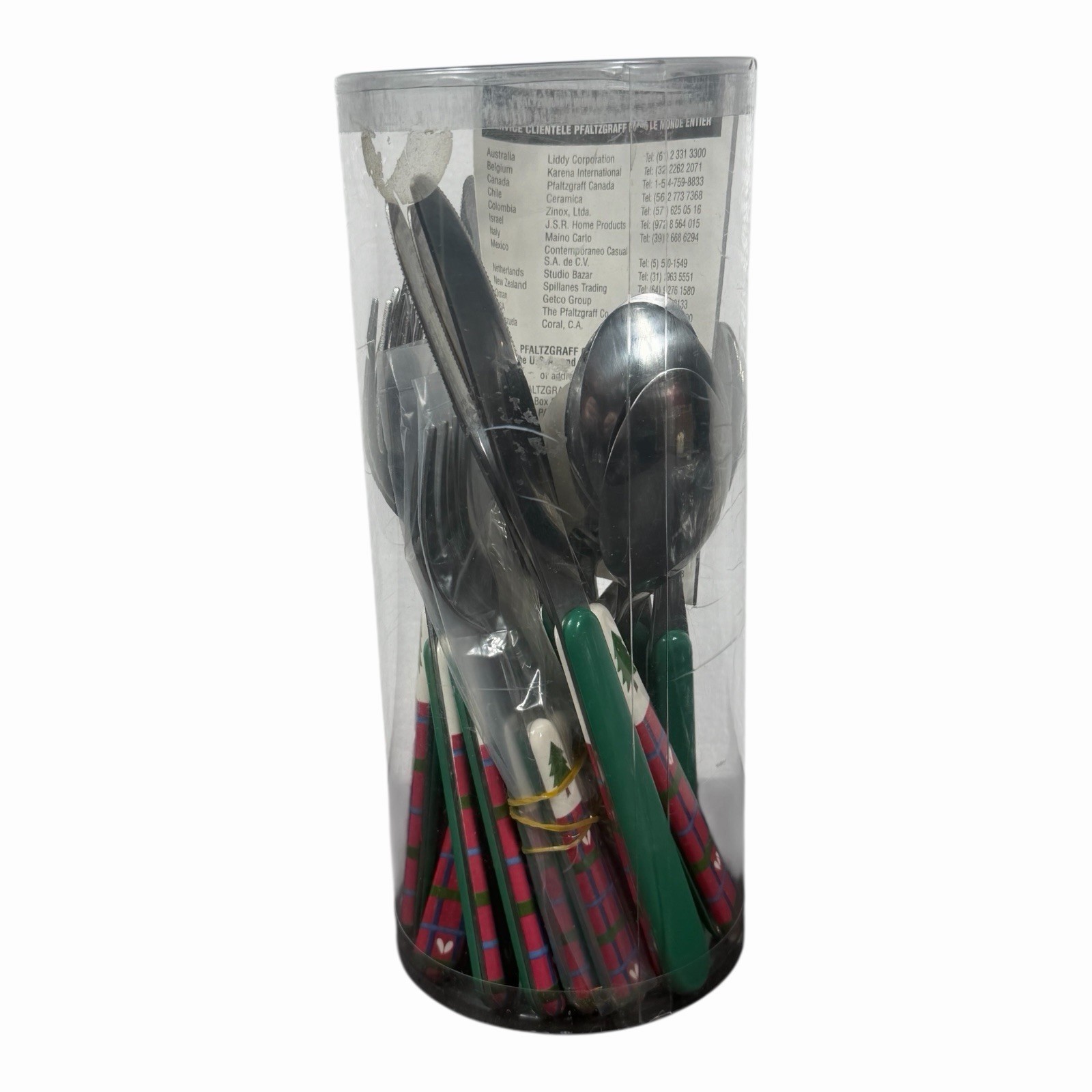 Pfaltzgraff SNOW BEAR Stainless Flatware Service For 4 Fork Knives Spoons 20 Pc