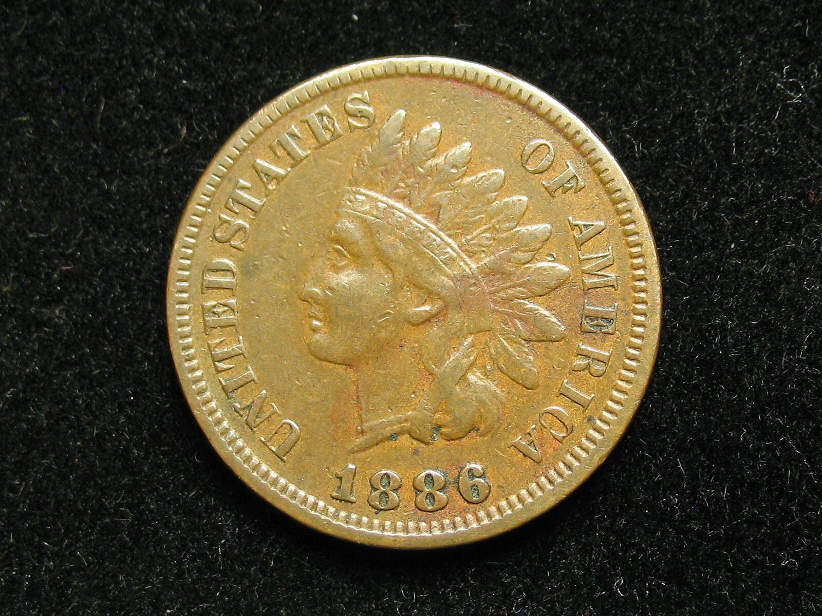 XF 1886 INDIAN HEAD CENT PENNY w/ DIAMONDS & FULL LIBERTY LOT 21B