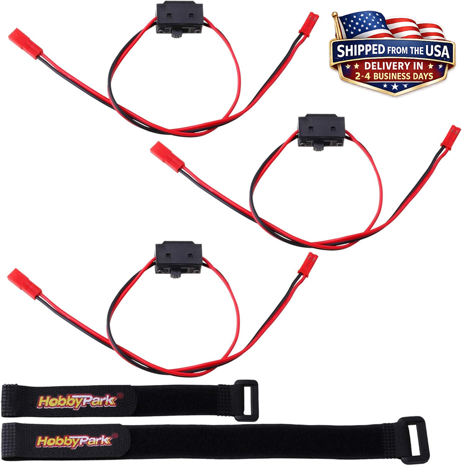 on off Switch with JST Connectors Plugs for RC Cars Trucks Quadcopters Drones He