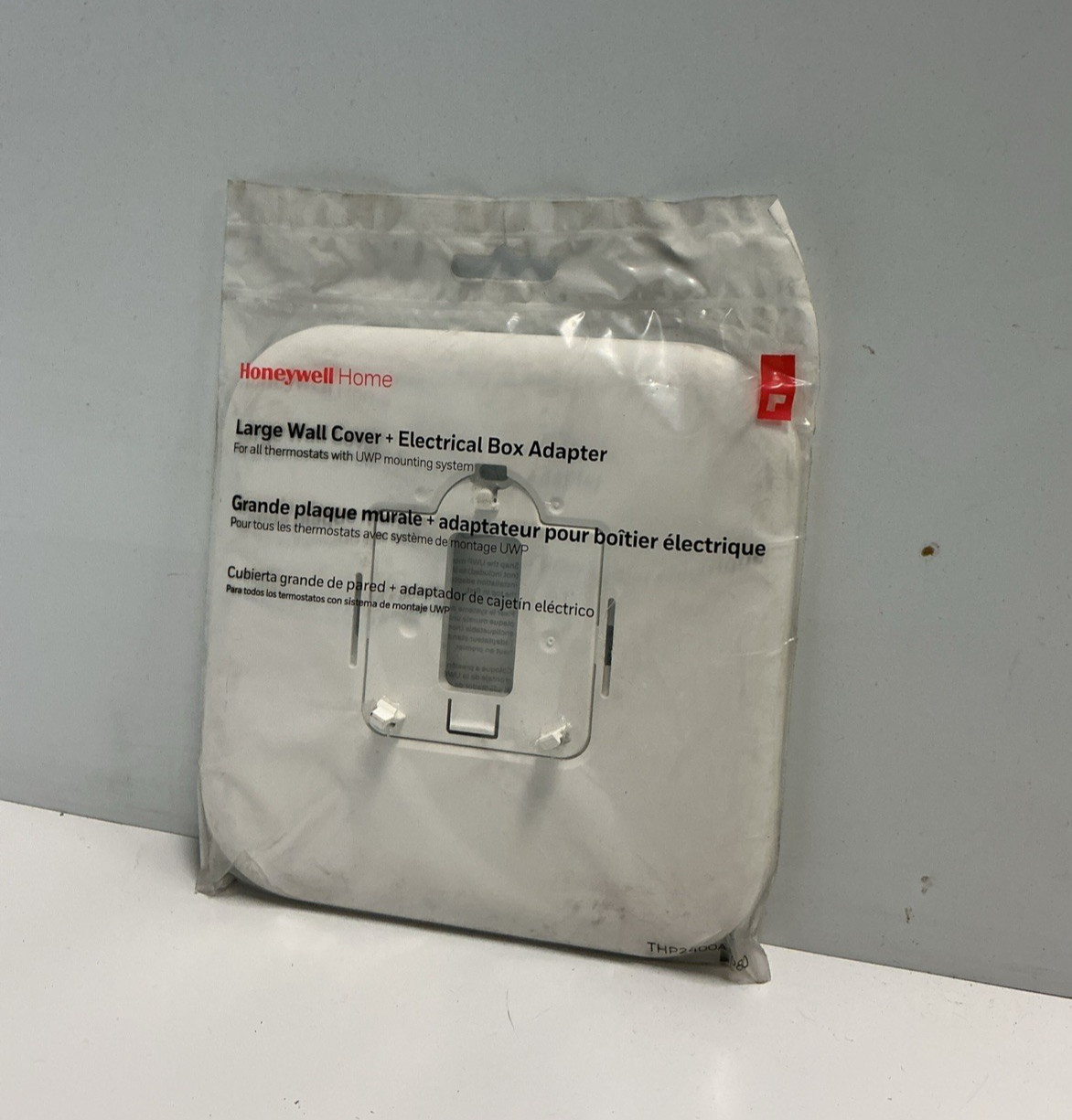 NEW, HONEYWELL, THP2400A1080, LARGE WALL COVER & ELECTRICAL BOX ADAPTER. (23i-2)