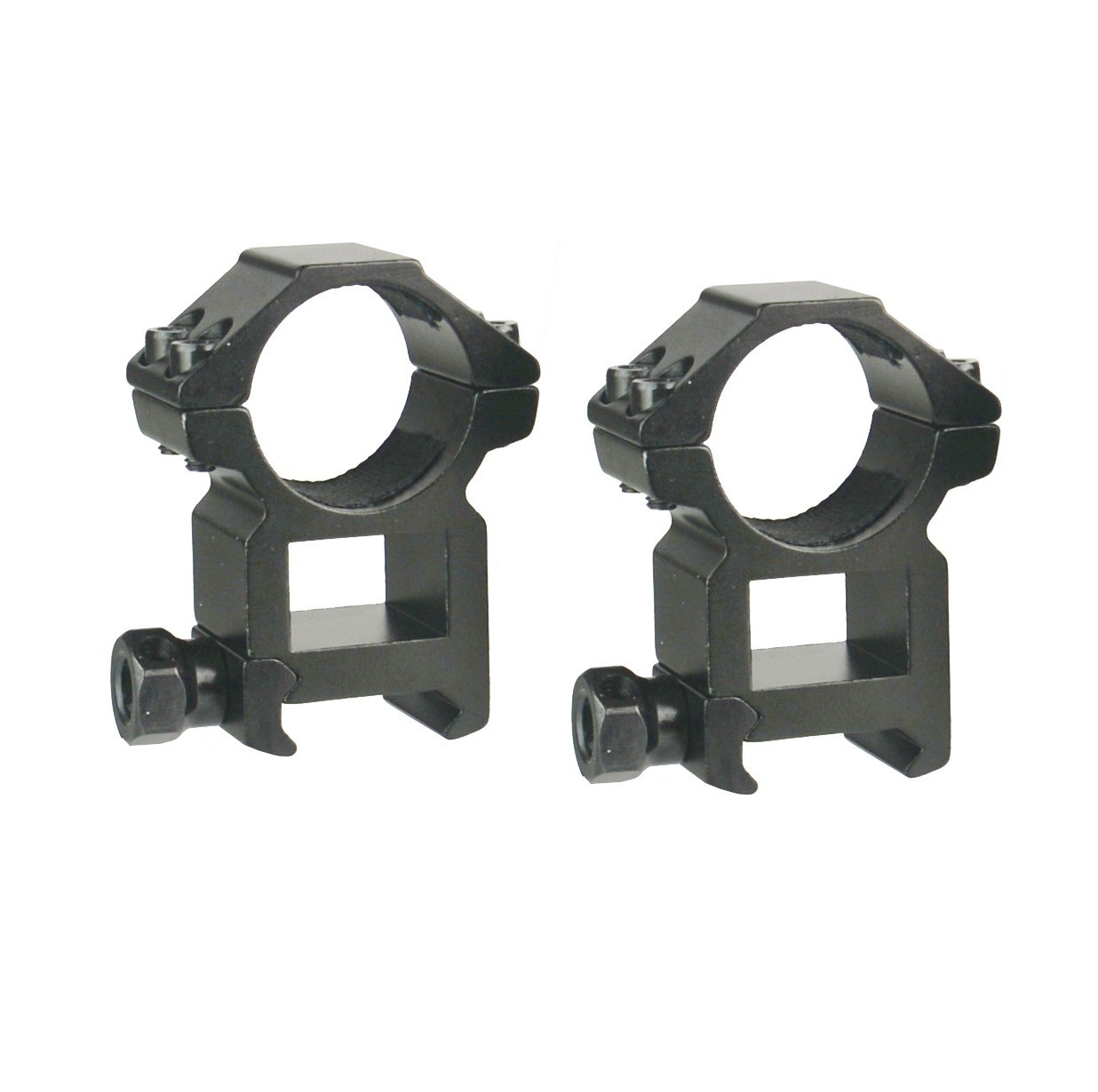 1 Pair 1.3" Center Height High Profile Scope Ring Picainny/Weaver Mount System