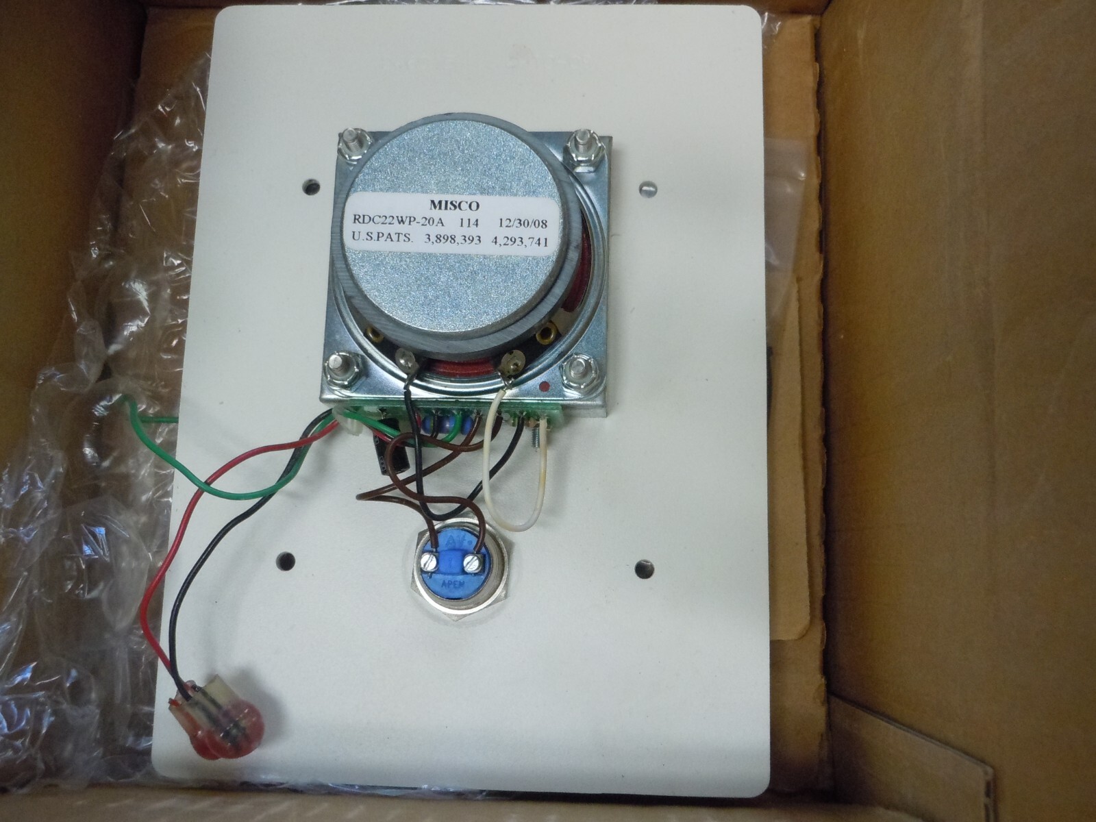 LS-NVP/B AIPHONE 3-GANG FLUSH MOUNT VANDAL RESISTANT SUB STATION