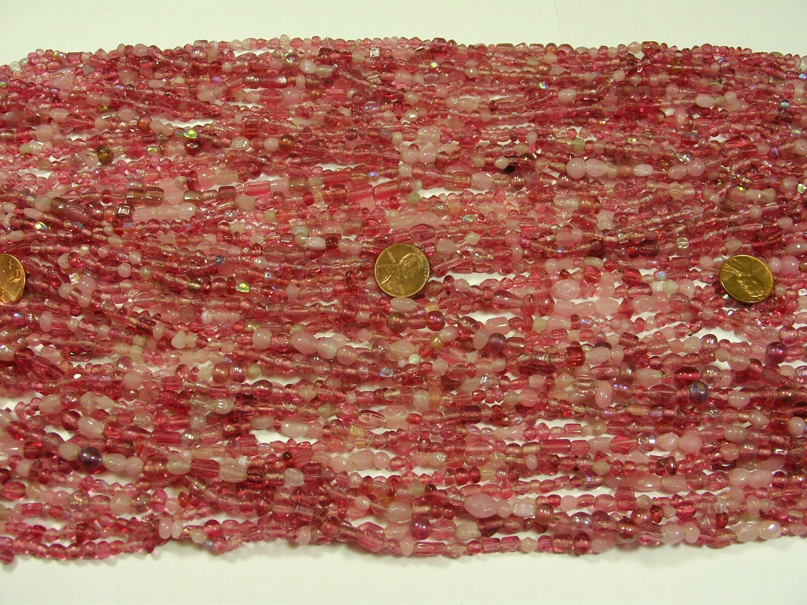 30 Strands 36" India Handmade Assorted Color Glass Beads Wholesale Bulk (CT-48)