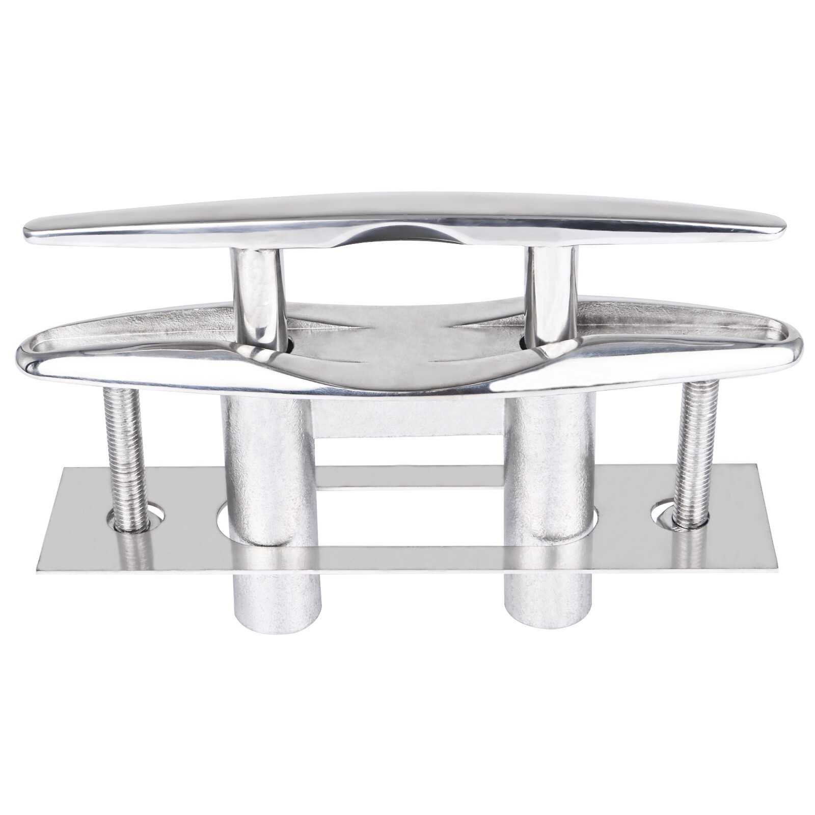 NovelBee 8 Inch Boat Pull Up Flush Mount Cleat,316 Stainless Steel Marine Dock D