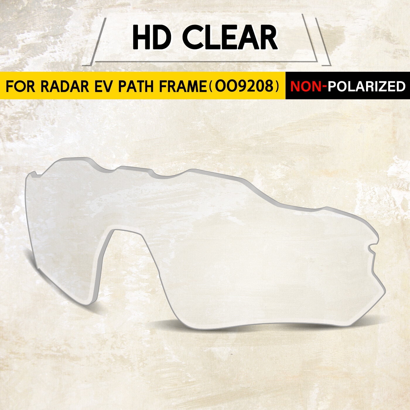 HD Clear Replacement Lenses for Oakley Radar EV Path OO9208 Frame, No Polarized