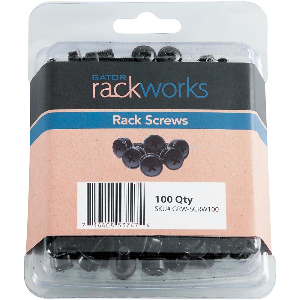 Gator Gator GRWSCRW100 Rack Screws 100 Pack