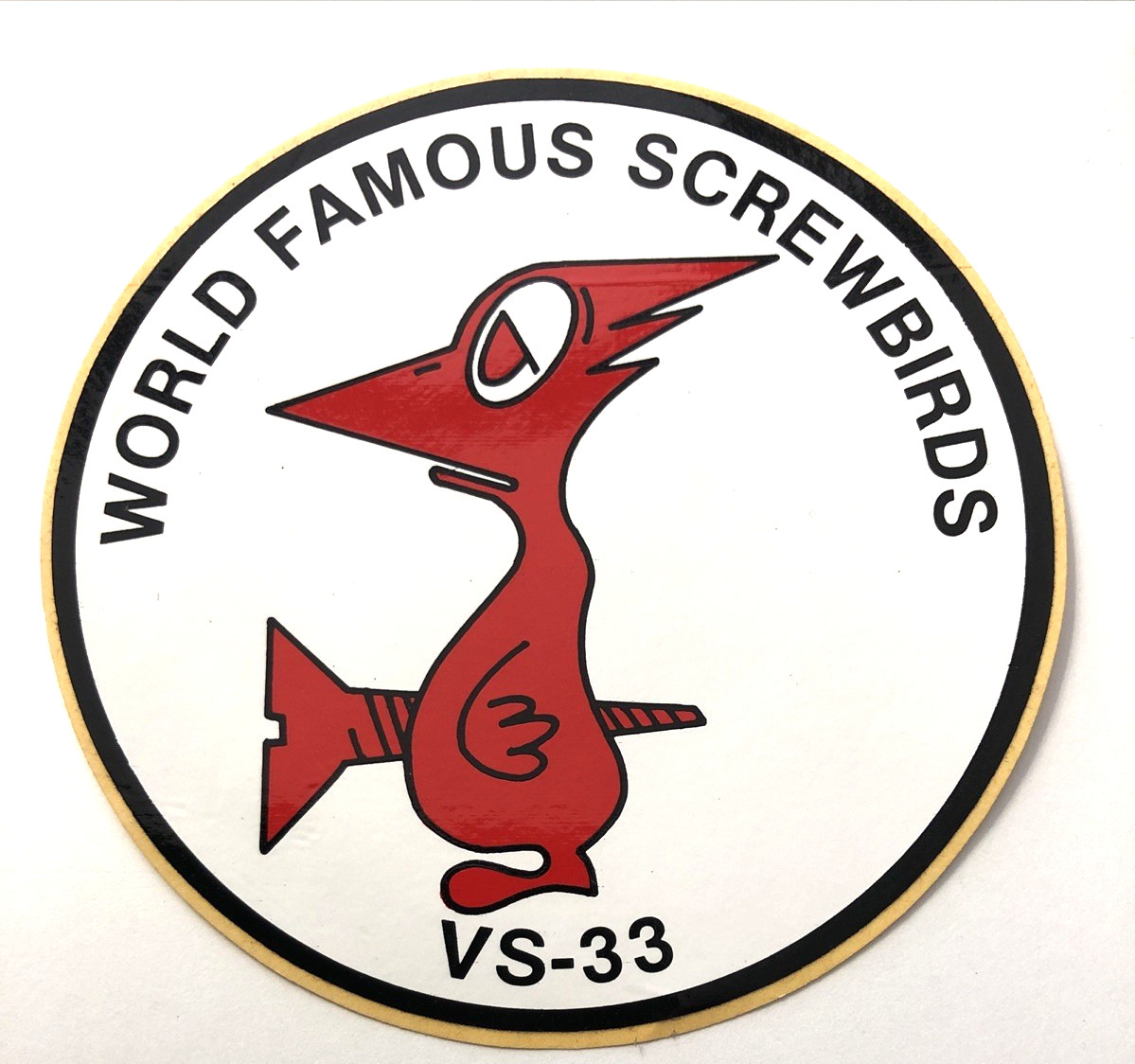 US Navy World Famous Screwbirds VS-33 sticker 4"