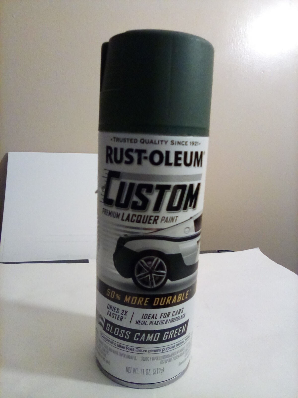 Rust-Oleum 382596 Automotive Custom Lacquer Spray Paint,11 oz GLOSS CAMO GREEN