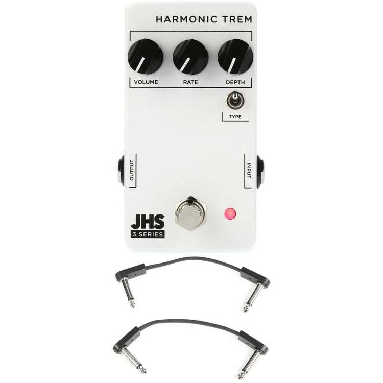 JHS 3 Series Harmonic Tremolo Pedal with EBS Patch Cables
