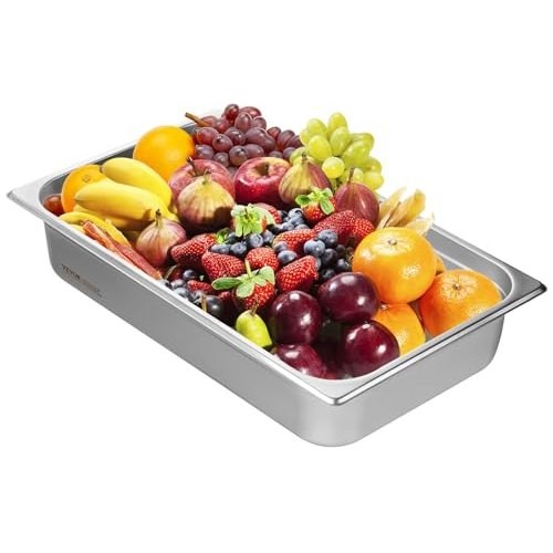 Hotel Pan, Full Size Anti-Jam Steam Pan, 0.8mm Thick Stainless Steel Restaur...