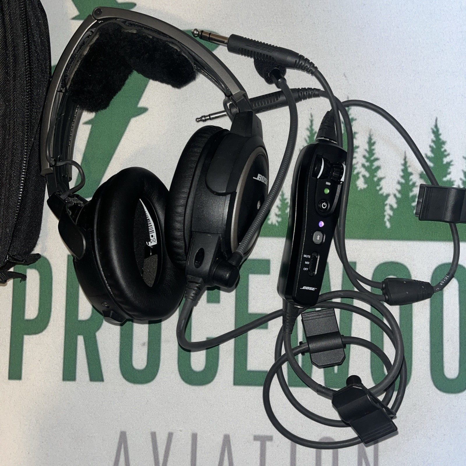 PM DEAL Bose A20 Headsetr, Bluetooth Dual Plug, New Ear Cushions