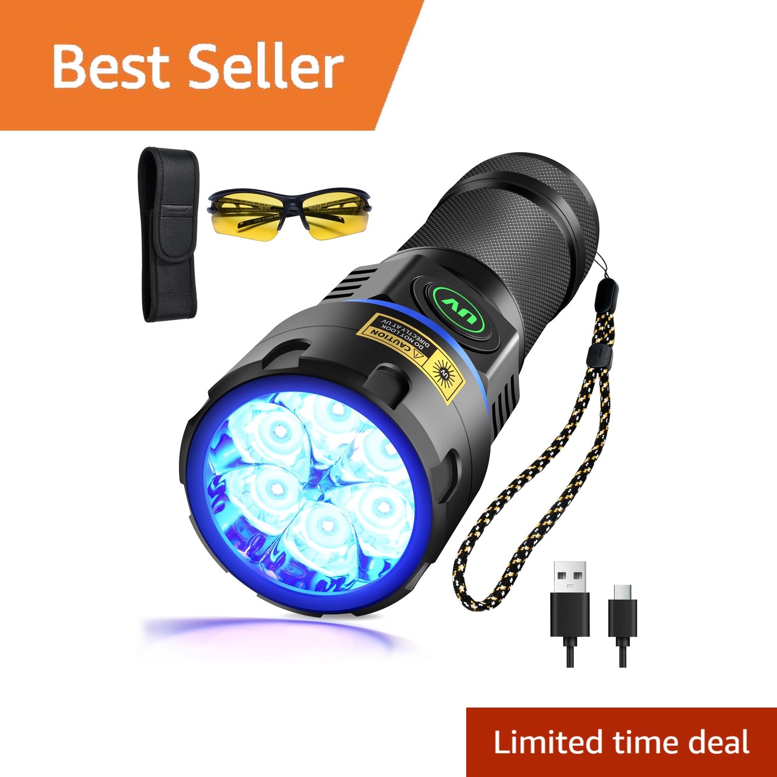 DARKBEAM UV 395nm Flashlight Pocket-size Rechargeable Blacklight
