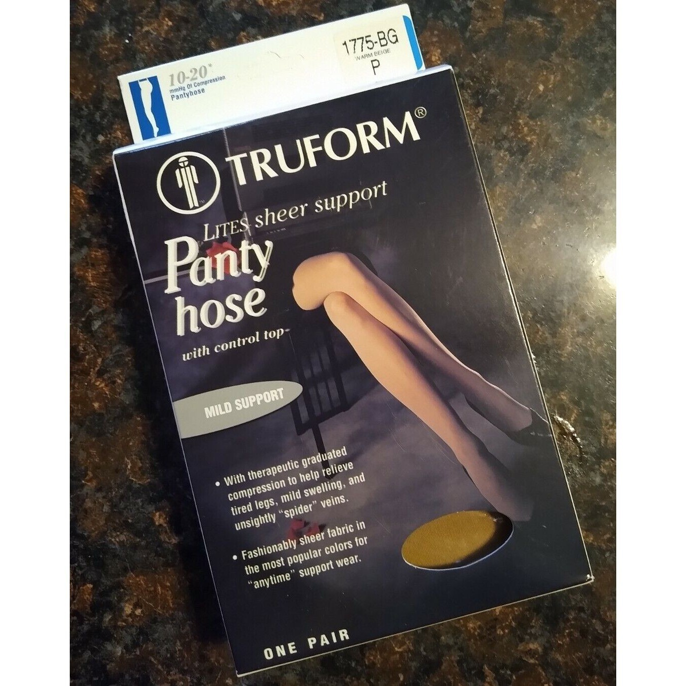 Truform Lot of 3 Size P Small Beige Stockings 20-30mmHg Compression Hosiery