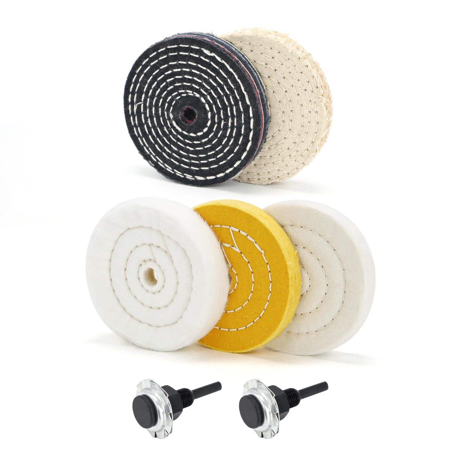 4 Buffing Polishing Wheels Soft30Ply/ Fine50Ply/ Medium38Ply/ Coarse 1/2