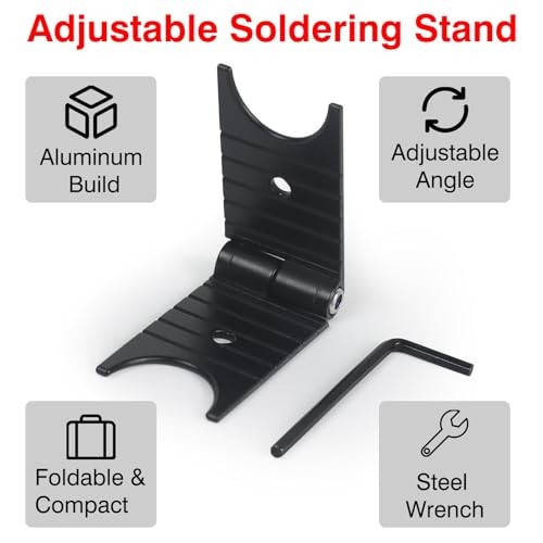 Mini Soldering Iron Stand, Adjustable Angle, Foldable No magnet in the base