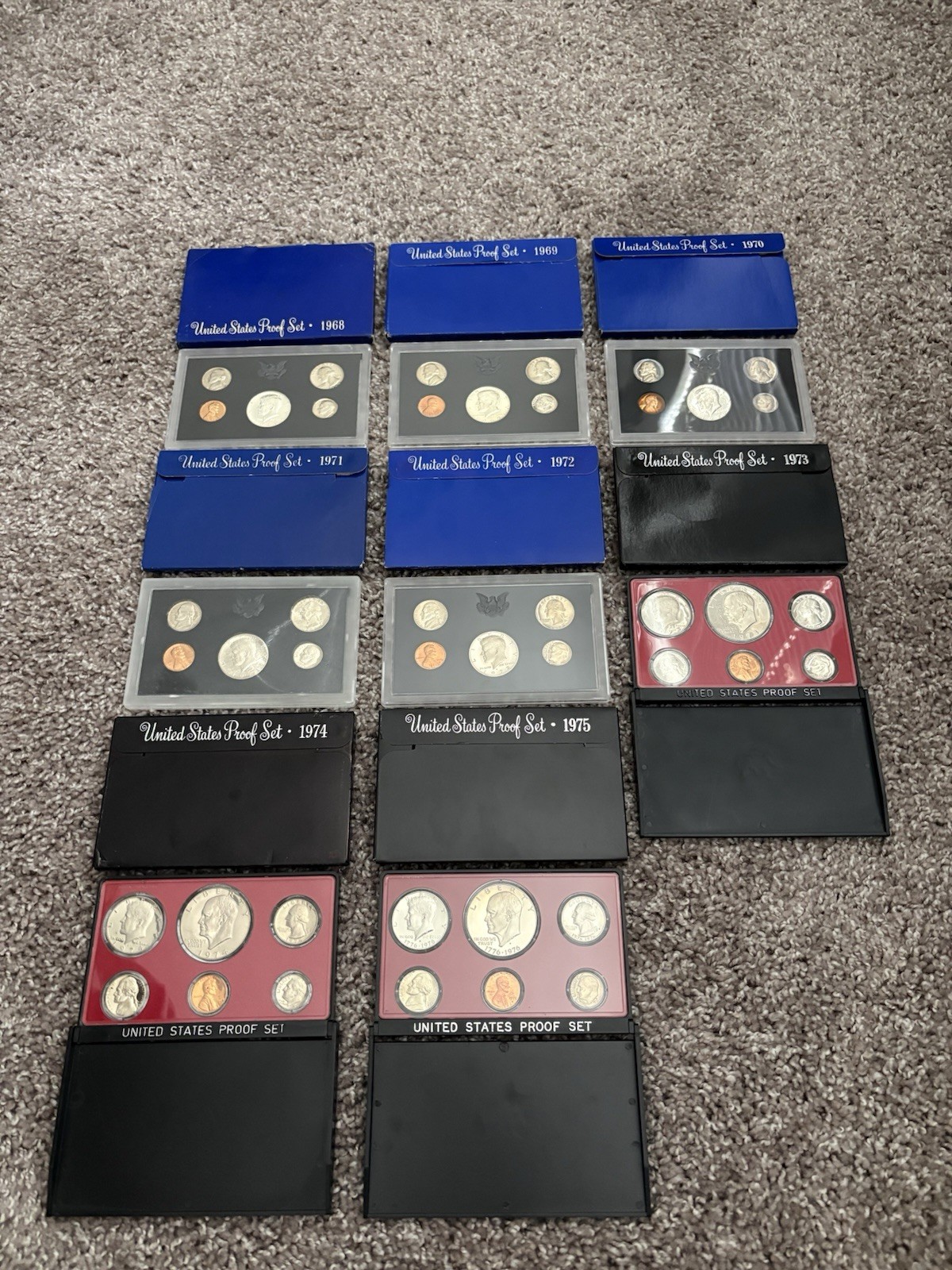 1968 - 1975 US Mint Proof Sets, bundle