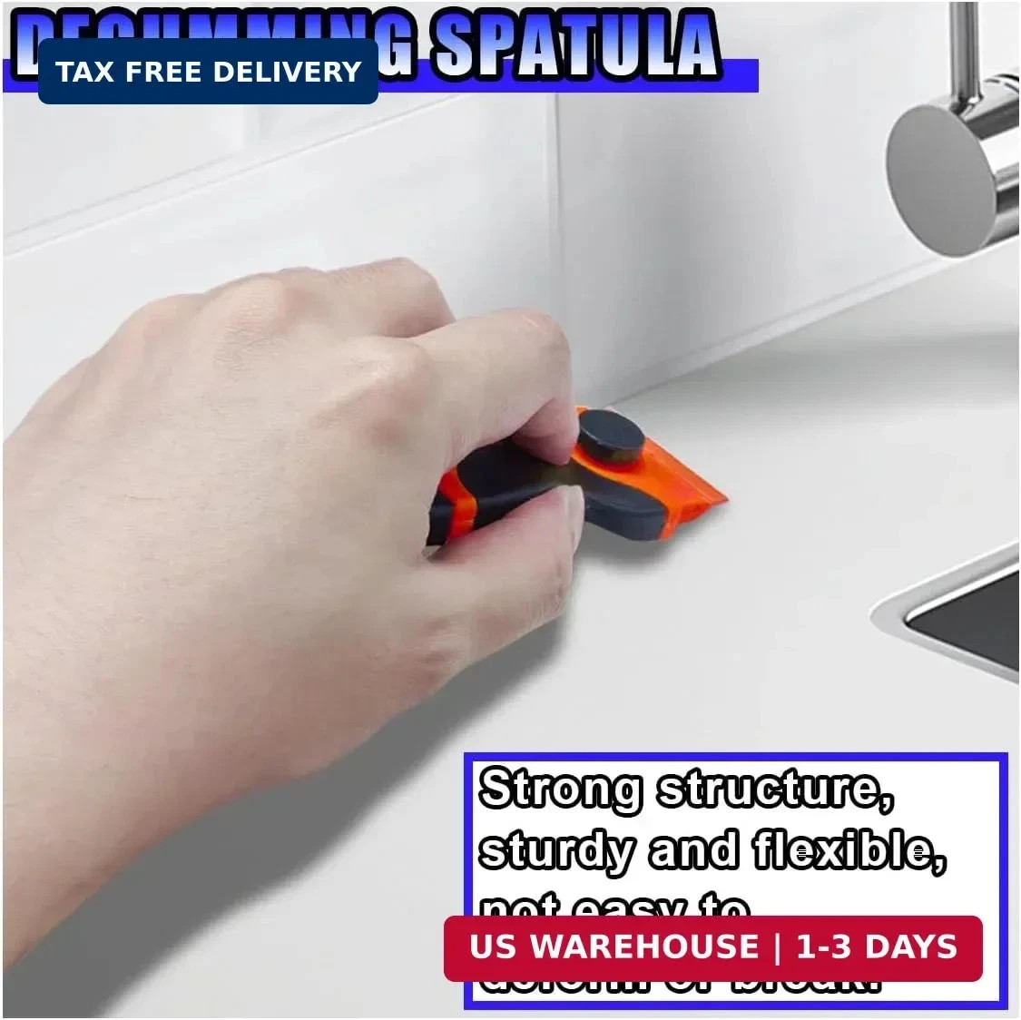 2PCS Razor Blade Scraper - Car Windshield Window Cleaning Scraper Tool with 10 P