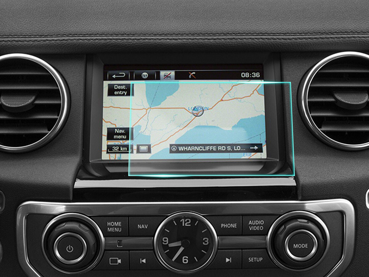 Crystal Clear Screen Protector for 2014 Land Rover LR4 Vehicle Navigation