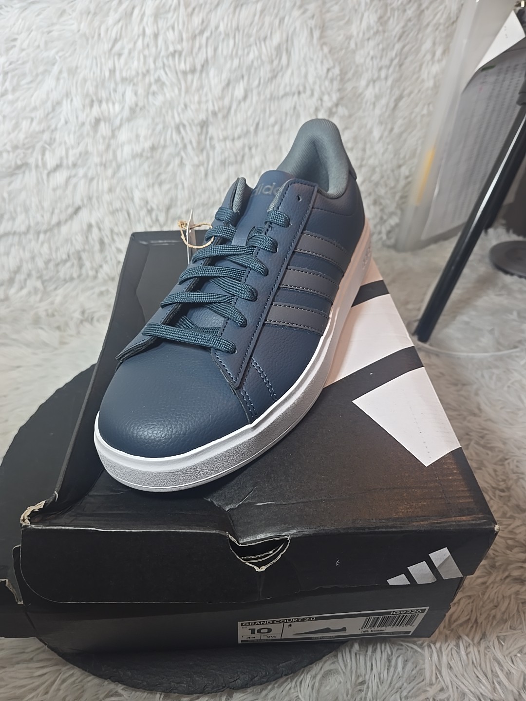 Adidas Grand Court 2.0 Mens Sneakers Casual Lifestyle Shoes Blue IG9226 Size 10