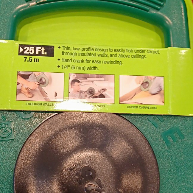 Eagle K25 25 ft (7.5 m) Hand Crank Cable Puller Fish Tape, Green, 1/4 in