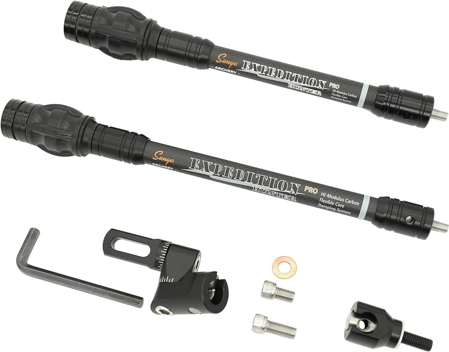 Professional Archery Stabilizer Kit - Lightweight Carbon Body & Weights Included