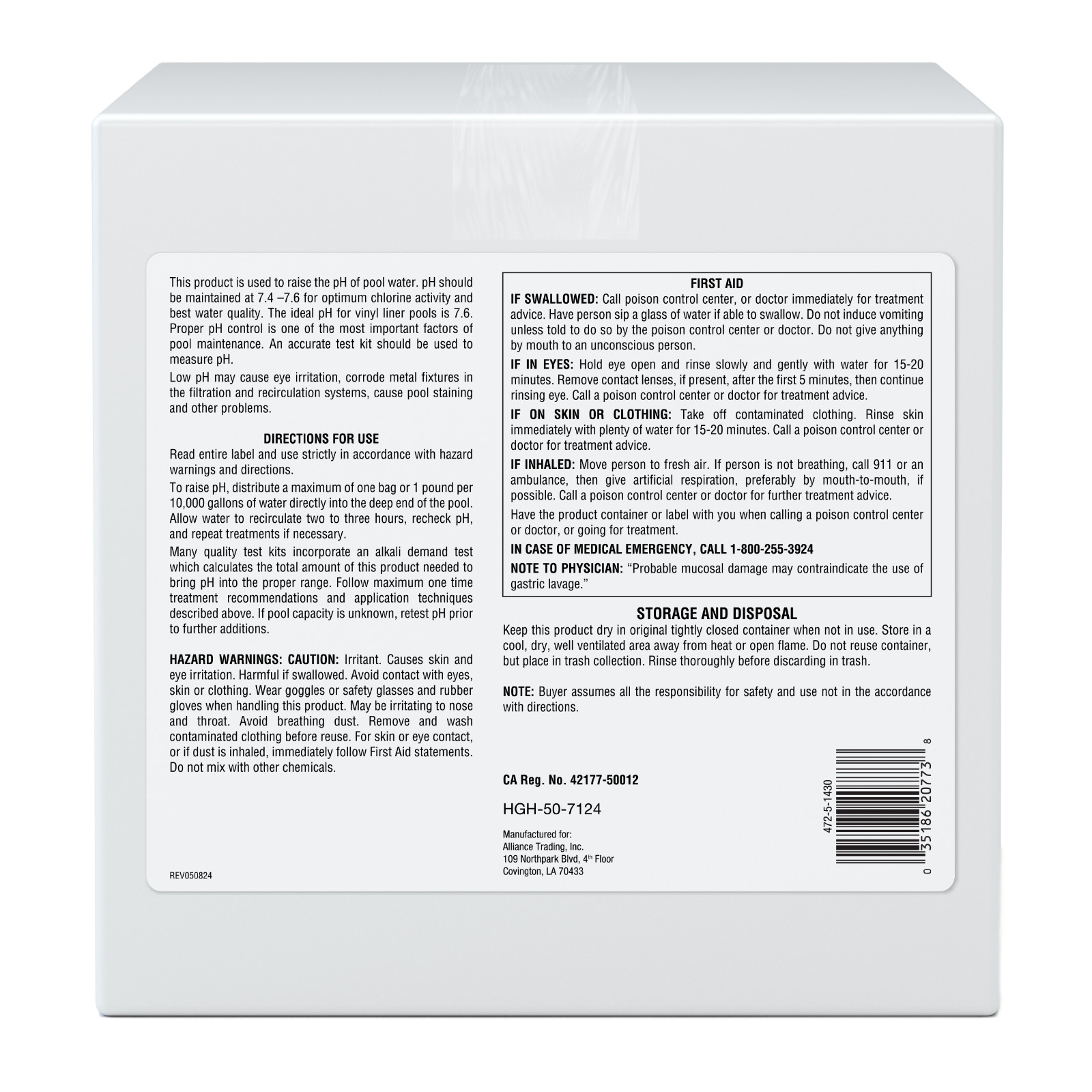 Pool Season PH Up - 25 lb PH Increaser PH Plus