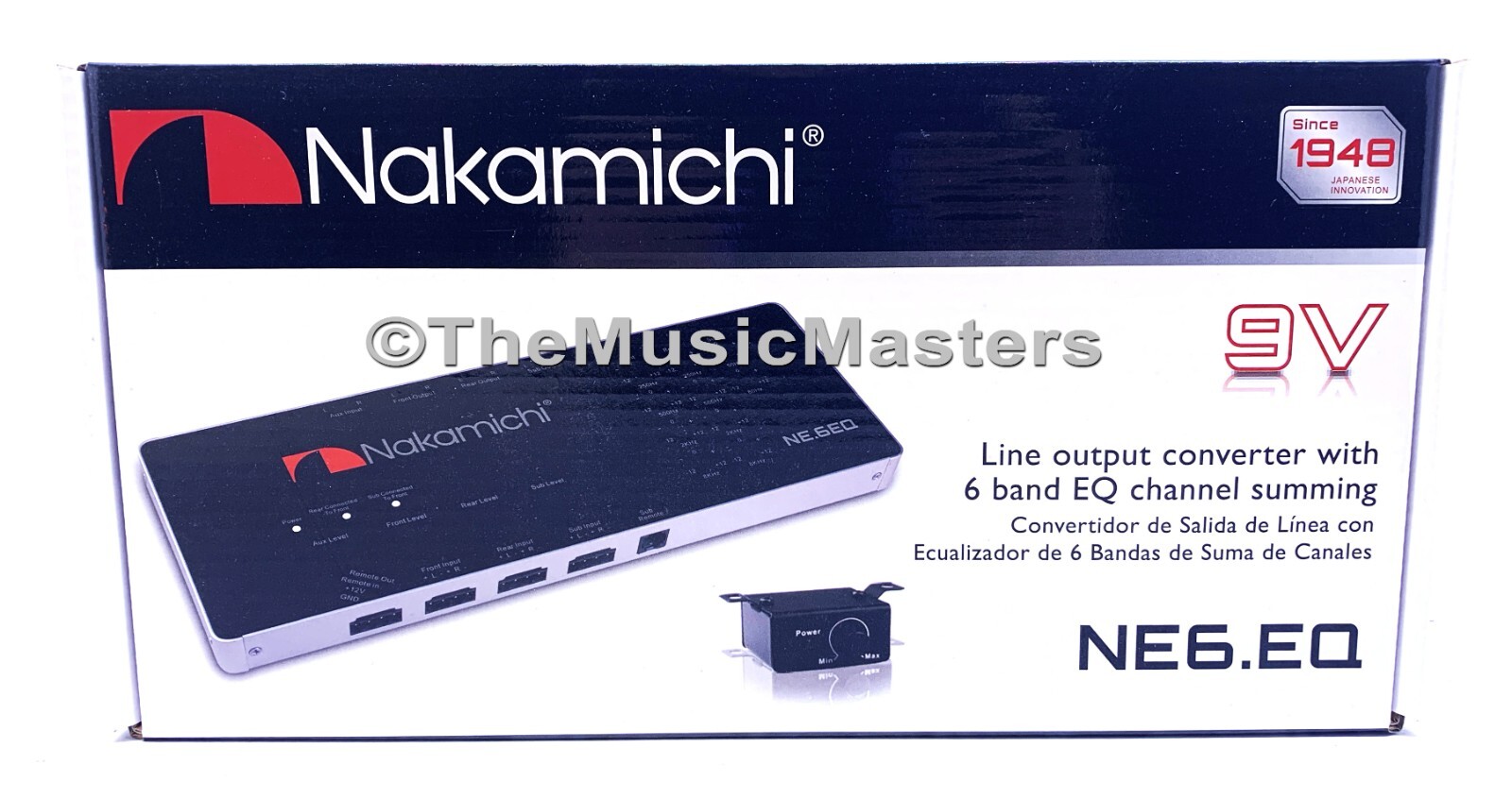 Nakamichi NE6EQ Car Audio EQ 6 Band Equalizer Electronic Sub Crossover Network