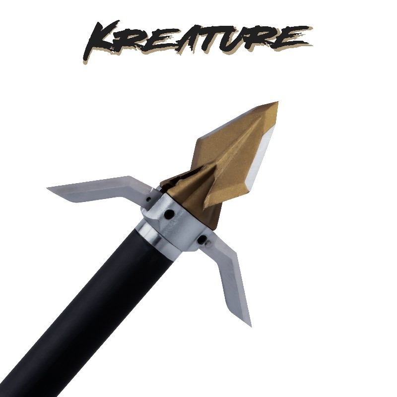 Ozcut Kreature 4 Blade Hybrid Expandable Broadhead 100gr 125gr Stainless Steel