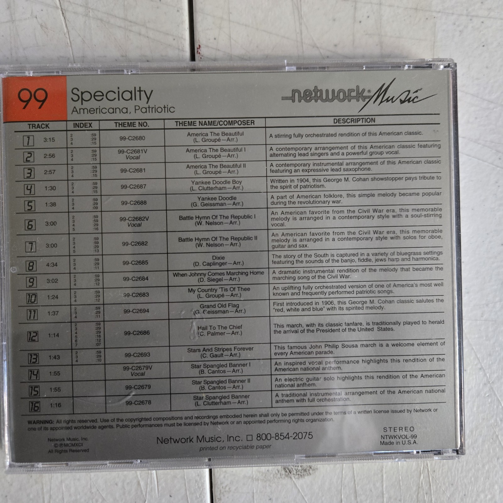 Network Production Music Audio CDs & Sound Effects Sampling 288 CD LOT w/Catalog