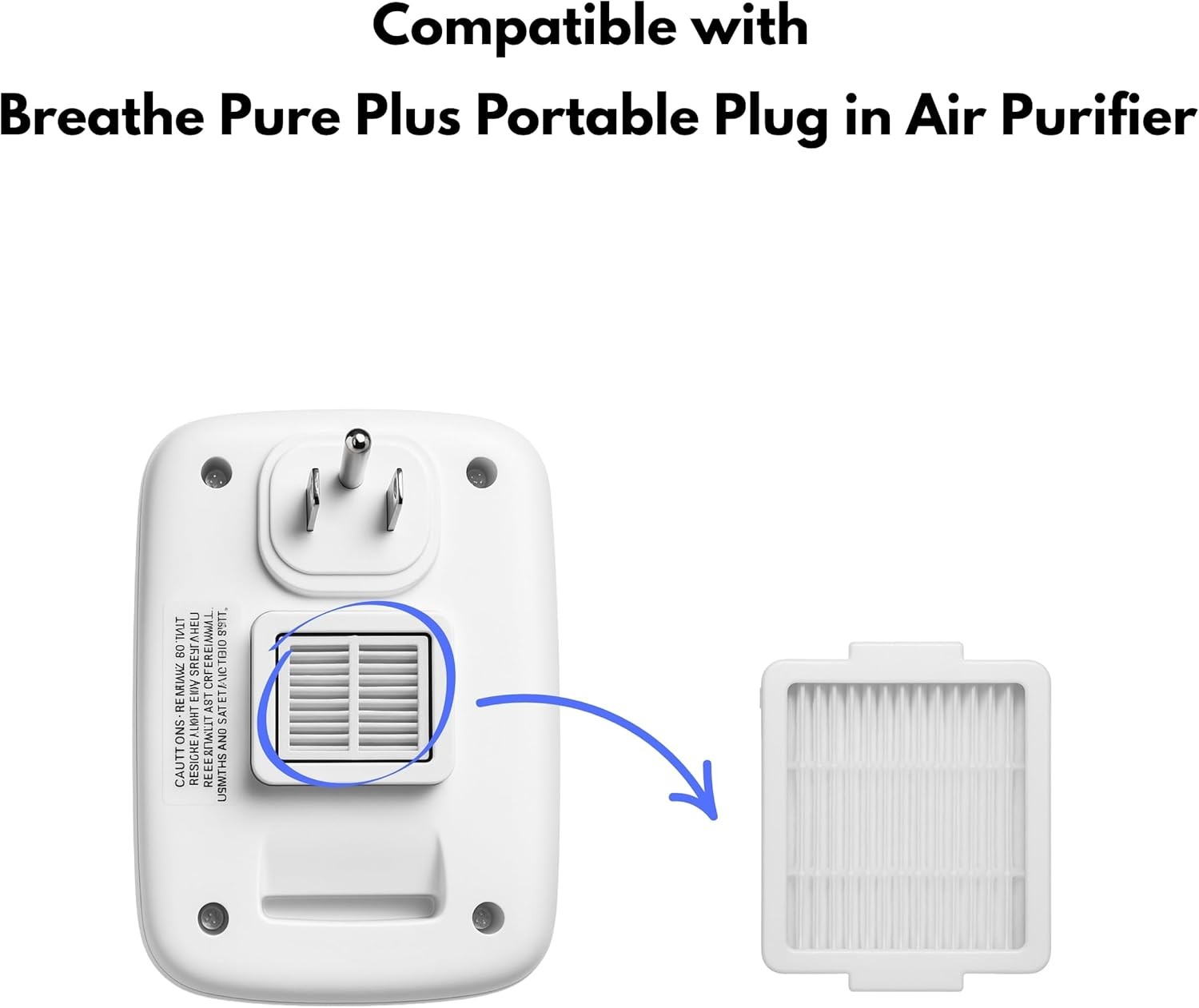 True HEPA Filter Replacement For Breath Breathe Pure Plus Portable Plug