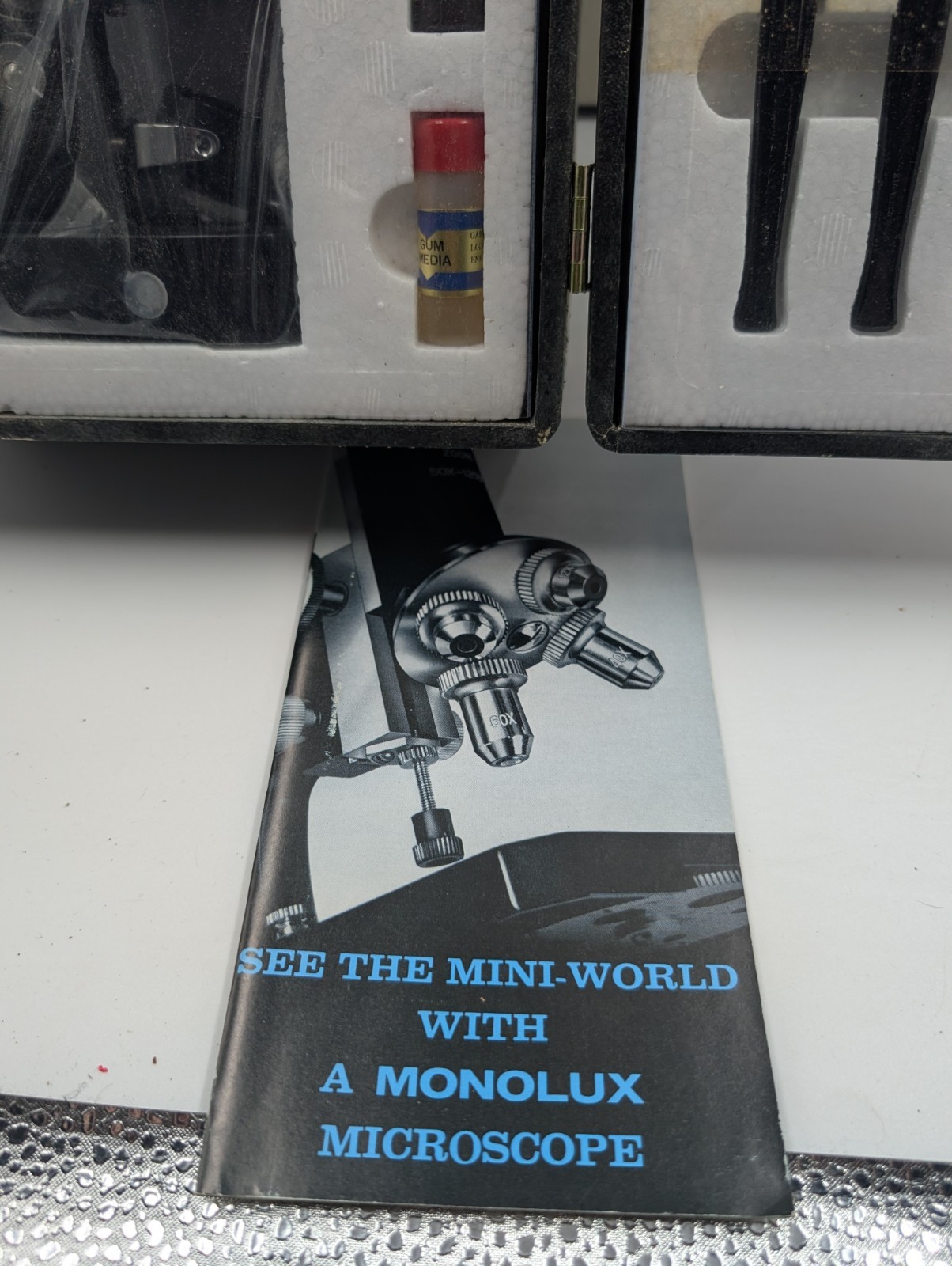 Vintage Monolux Microscope 900x With Case