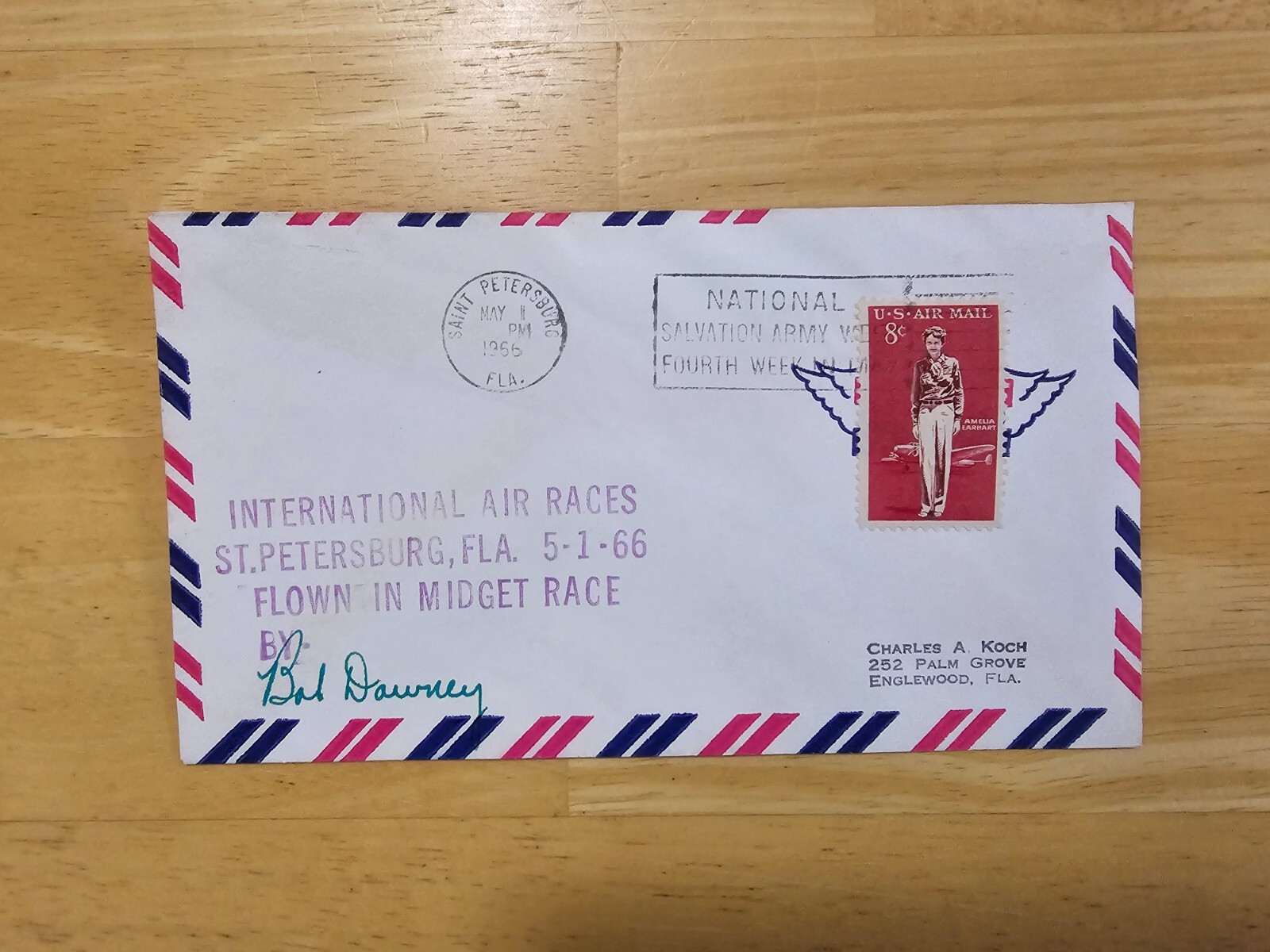 INTERNATIONAL AIR RACES ST.PETERSBURG FLA. FLOWN IN MIDGET RACE BY Bob Downey