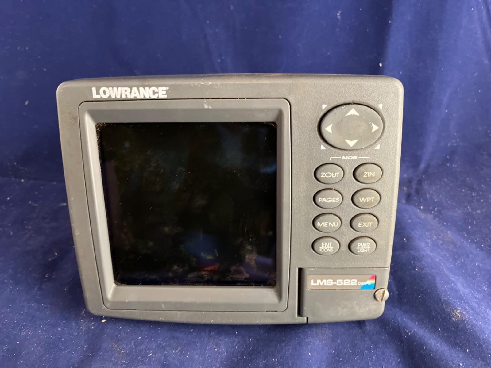 LOWRANCE LMS 522 CIGPS HEAD UNIT ONLY FOR PARTS OR REPAIR